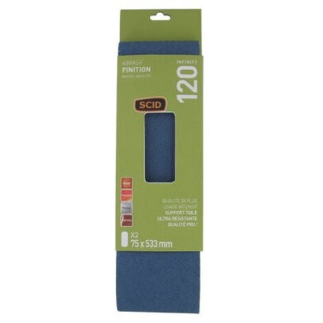 Bande abrasive zirconium - SCID - 75 x 533 mm - Grain 120 - Vendu par 2