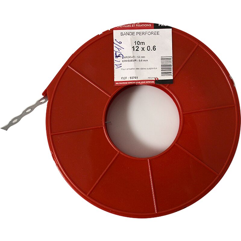 Bande acier galvanisé - largeur 12 mm x 10 m pour fixation tuyau RAM