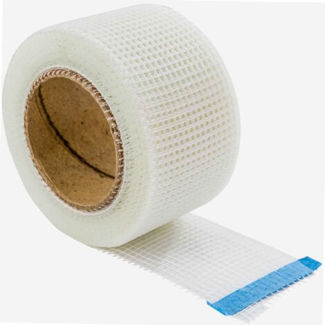 Bande adhésive anti-fissures en fibre de verre 48mm x 20m – Couleur blanche pour finition invisible – Application rapide et facile – Geko