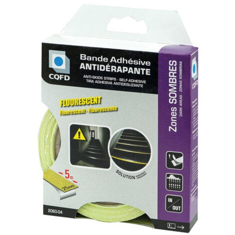 Bande Adhésive Antidérapante Fluo 25 Mm X 5 M - Cqfd