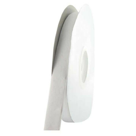 Bande adhésive auto-agrippante boucle 25mm x 25m – Blanc – Amovible et repositionnable – Pour supports papier, bois et métal