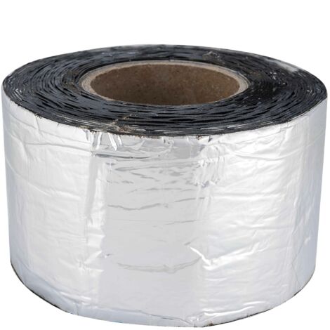 Bande adhésive bitumineuse 10m x 9,5cm – Élastomère autocollant avec aluminium – Imperméable et résistant aux UV – Pour étanchéité toiture – Geko