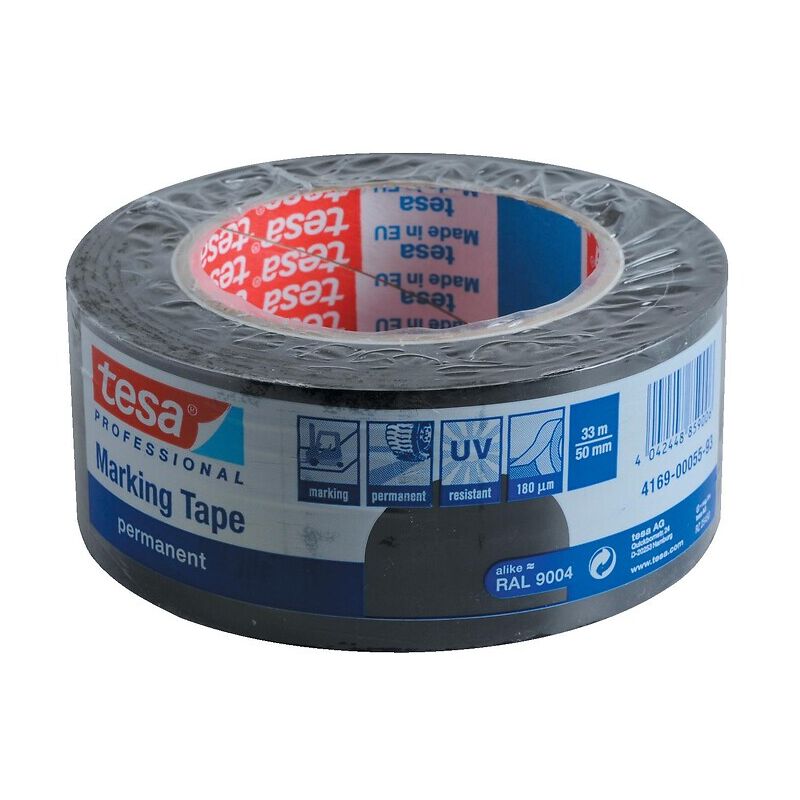 Adhésif de marquage 4169 rouge, largeur 50 mm, rouleau de 33 m Tesa