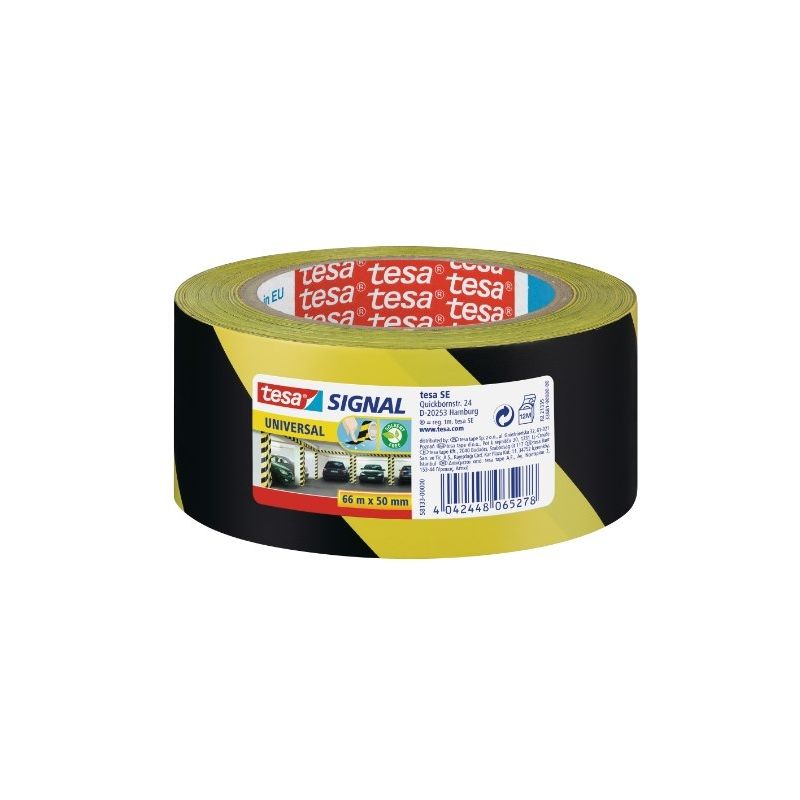 58133-00000-00 ruban adhésif universel de marquage et signalisation signal 66 m x 50 mm (jaune/noir) 22905005 - Tesa