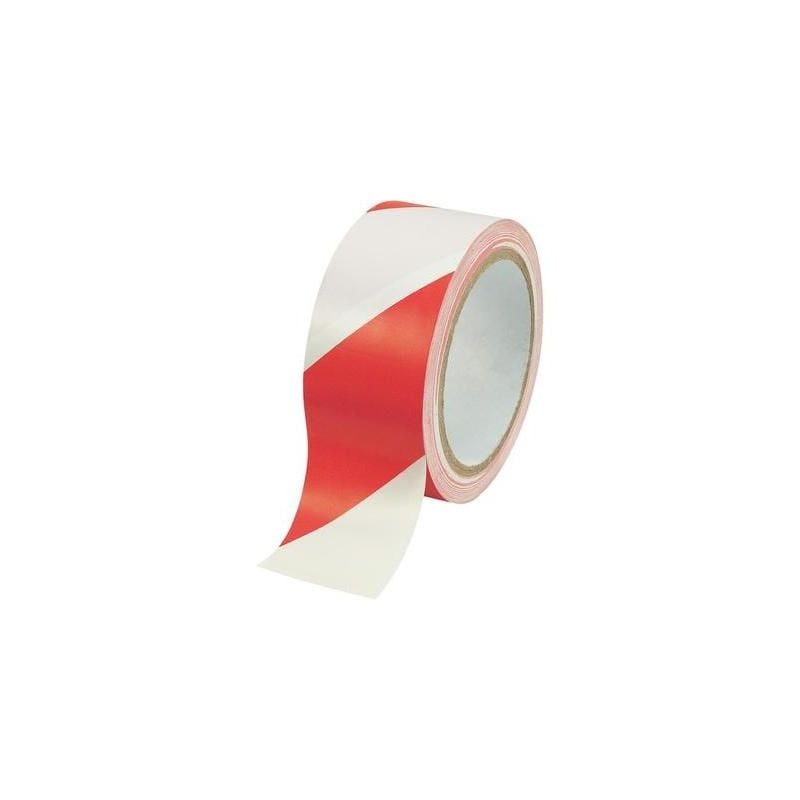 Bande adhésive de marquage Toolcraft wt-wr 1564135 rouge, blanc (l x l) 18 m x 48 mm 1 rouleau(x)