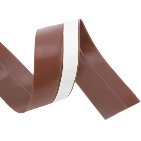 Bande adhésive de silicone pour fenêtre et porte - 45mm x 5m, anti-vent, poussière et insectes, couleur marron, installation facile