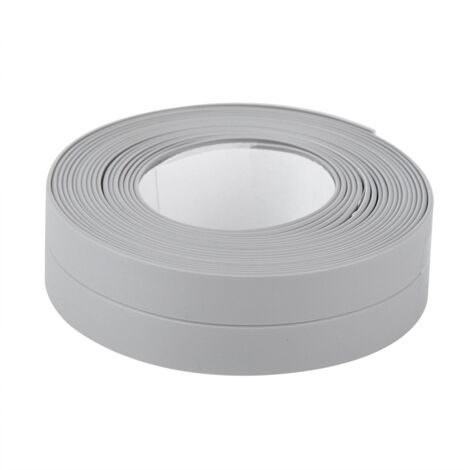Bande adhésive étanche pour lavabo et mur, bordure de protection pour cuisine (Gris 22mm x 3.2m)