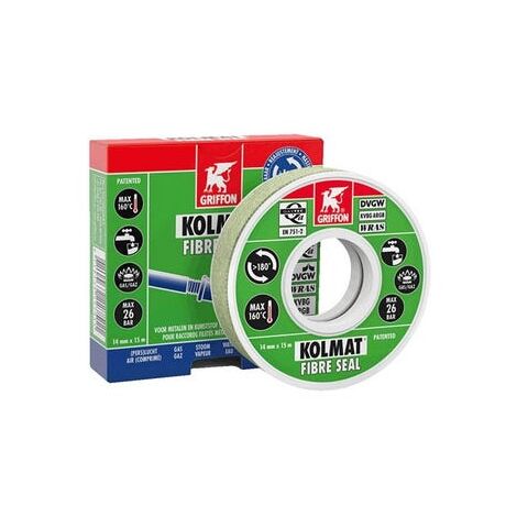 BANDE ADHESIVE KOLMAT FIBRE SEAL 15 M X 12 MM