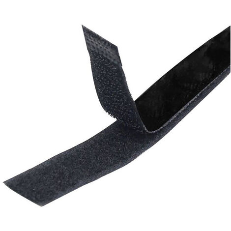 Bande Adhésive Velcro 20 mm de 1 Mètre Noir - Noir