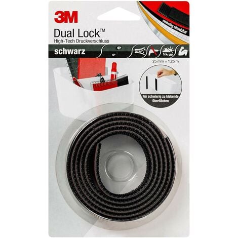 Bande auto-agrippante 3M DLLSE à coller (L x l) 1.25 m x 25 mm noir 1 pc(s)
