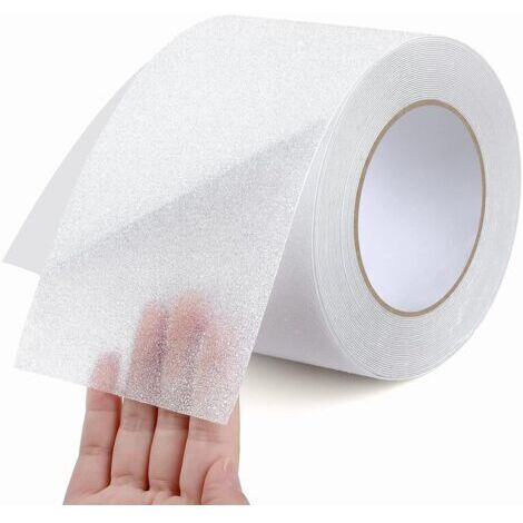 Bande Antidérapante Adhésive, 10cm10m, Bande Sécurité Antidérapant, Ruban de Traction Antidérapant, Empêche Personnes Âgées, Enfants et Animaux Domestiques de Glisser/Tomber, Transparentdengyank