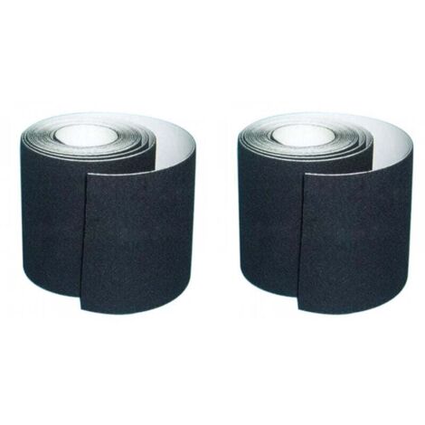 Bande Antidérapante Adhésive Escaliers Sécurité Intérieur Extérieur Haute Adhérence 10cm x 5m Noir 2 Pièces