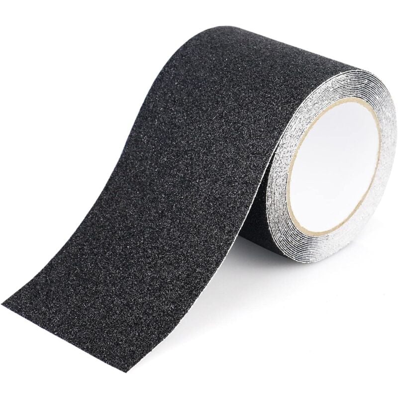 Bande Antidérapante adhésive pour Escaliers, Intérieur et Extérieur, Revêtement antidérapant, Forte Adhésif, 10 cm x 5 m