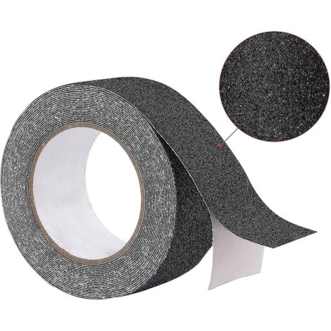 bande Antiderapante Escalier 5 M X 2,5 Cm, Ruban Adhsif Antidrapant Noir, Bande Adhesive Antiderapante Pour Extrieur Et Intrieur, Antiderapant Rub