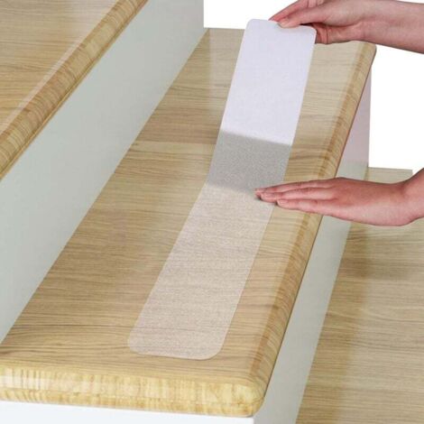Bande Antidérapante Escalier, 6010cm, 15pcs, Ruban Antidérapant Adhésif Transparent, Ruban de Traction Antidérapant, Imperméable et Antidérapant, pour l'intérieur/l'extérieur, Transparent