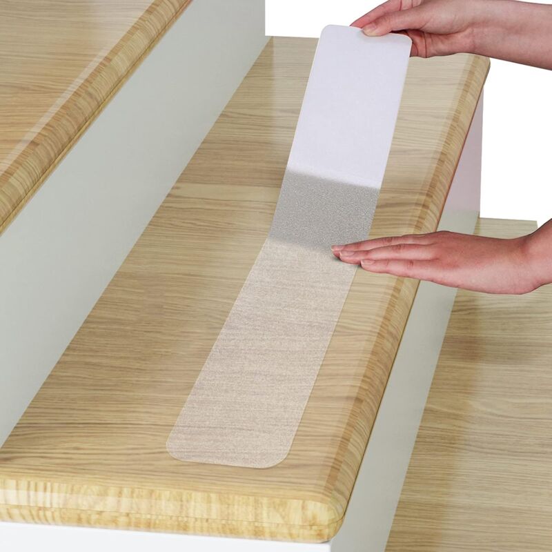 Bande Antidérapante Escalier, 6010cm, 15pcs, Ruban Antidérapant Adhésif Transparent, Ruban de Traction Antidérapant, Imperméable et Antidérapant,