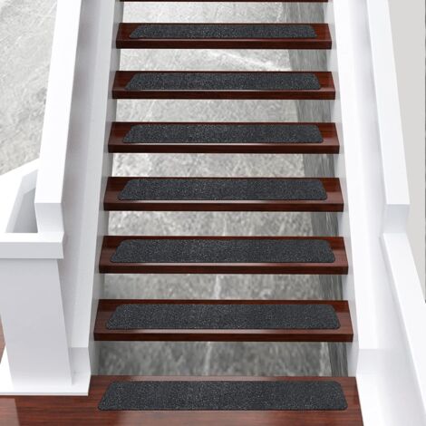 Bande Antidérapante Escalier, 60cm10cm, 10pcs, Ruban Adhésif de Sécurité, Ruban Antidérapant Adhésifautocollants Marches d'Escalier Antidérapantes, Super Traction, Étanche, Noir