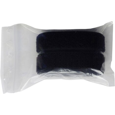 Bande auto-agrippante à coller TRU COMPONENTS 908-330-Bag 1586376 partie velours et partie agrippante (L x l) 500 mm x 20 mm noir 1 paire(s) S682481