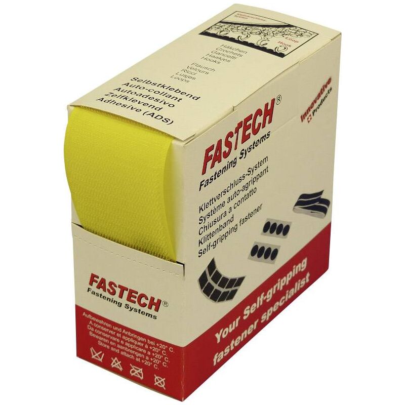 B50-STD-H-020805 Bande auto-agrippante à coudre partie crochets (l x l) 5 m x 50 mm jaune 5 m Q207162 - Fastech
