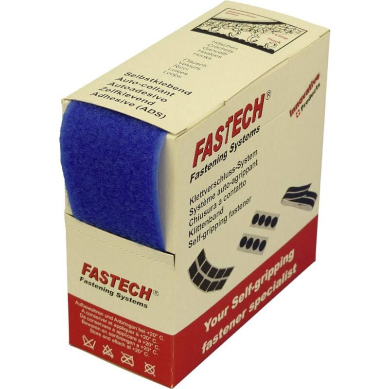 B50-STD-L-042605 Bande auto-agrippante à coudre partie velours (l x l) 5 m x 50 mm bleu 5 m - Fastech