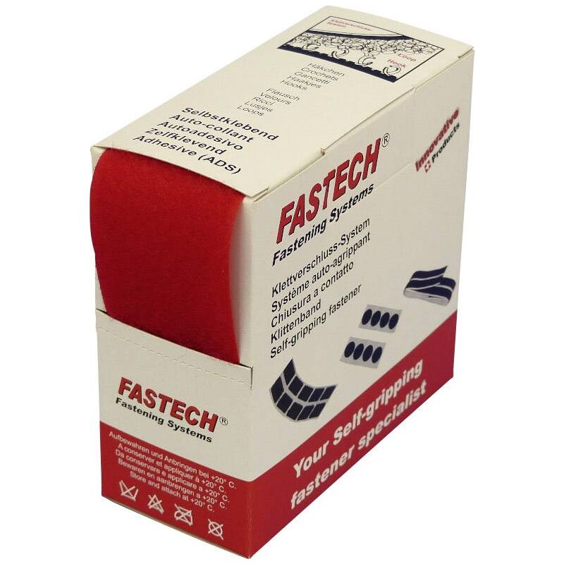 B50-STD-L-133905 Bande auto-agrippante à coudre partie velours (l x l) 5 m x 50 mm rouge 5 m Q207302 - Fastech