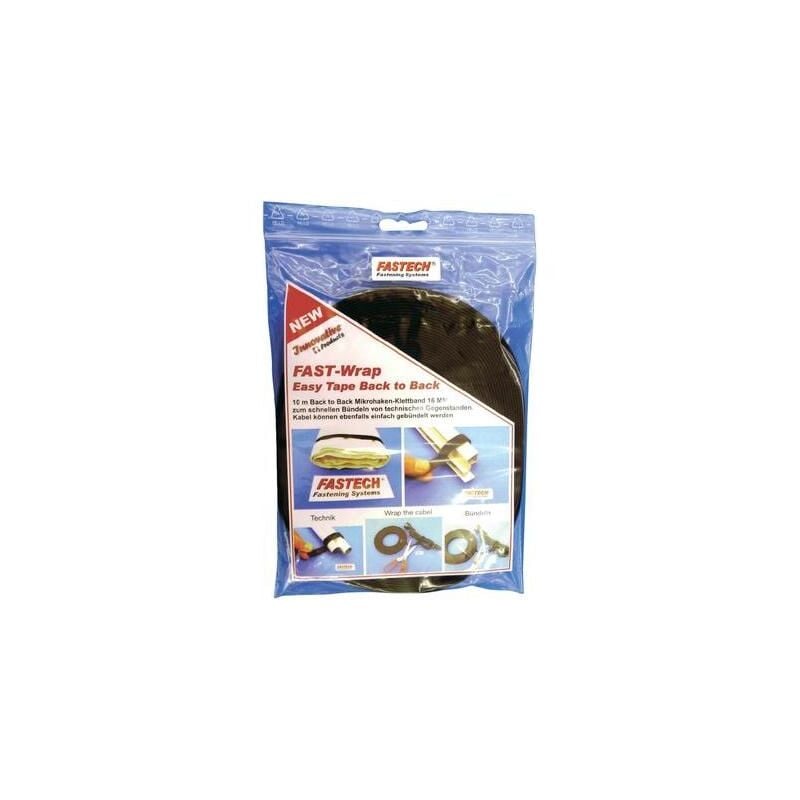 Bande auto-agrippante Fastech 702-330-BAG pour plantes et jardin partie velours et partie crochets (l x l) 10000 mm x 16