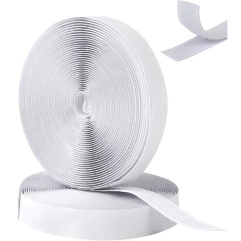 Bande auto agrippante - Scratch - 20mm de Large - 8 Mètres - Nylon durable - Multi-usages