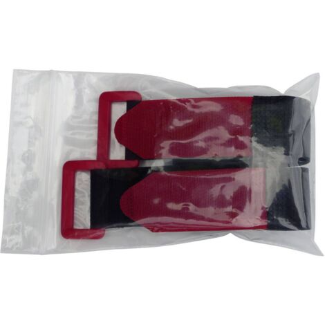 Bande auto-agrippante TRU COMPONENTS 688-330-Bag 1586395 avec boucle partie velours et partie agrippante (L x l) 300 mm x 25 mm noir, rouge 2 pc(s) S682031