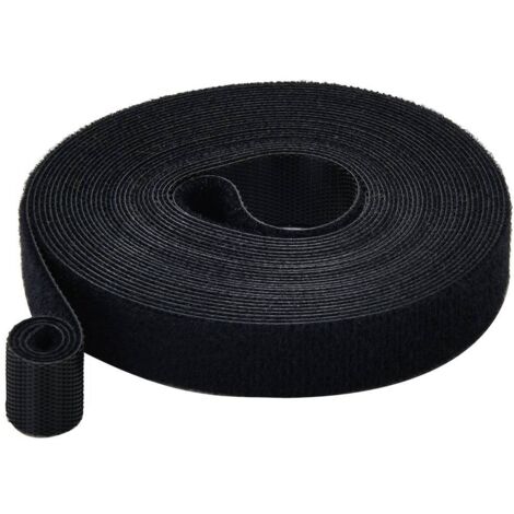 Bande auto-agrippante TRU COMPONENTS T24CA060 partie velours et partie agrippante (L x l) 5 m x 15 mm noir 5 m A559563