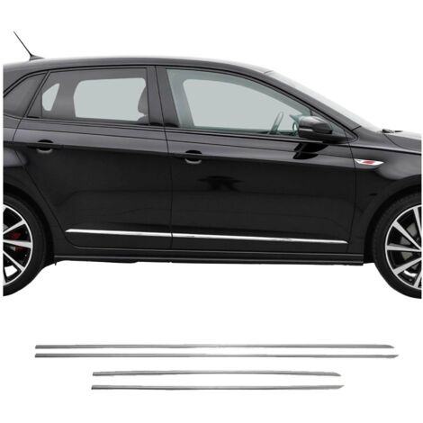 Bande baguette de porte latérale pour VW Polo 2017-2021 en acier inoxydable 4Pcs