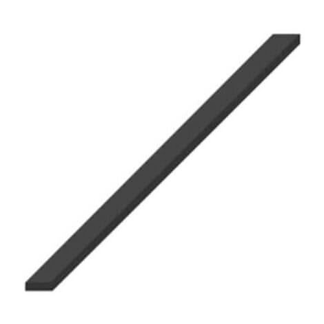Bande caoutchouc spongieux epdm croûté 4 faces noir 15x5mm longueur 1m