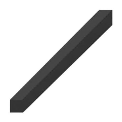 Bande caoutchouc spongieux epdm croûté 4 faces noir 20x20mm longueur 1m