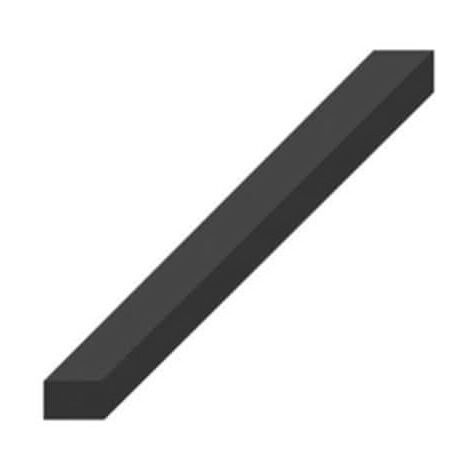 Bande caoutchouc spongieux epdm croûté 4 faces noir 25x15mm longueur 1m