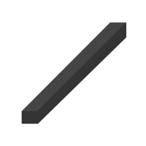 Bande caoutchouc spongieux epdm croûté 4 faces noir 25x20mm longueur 1m