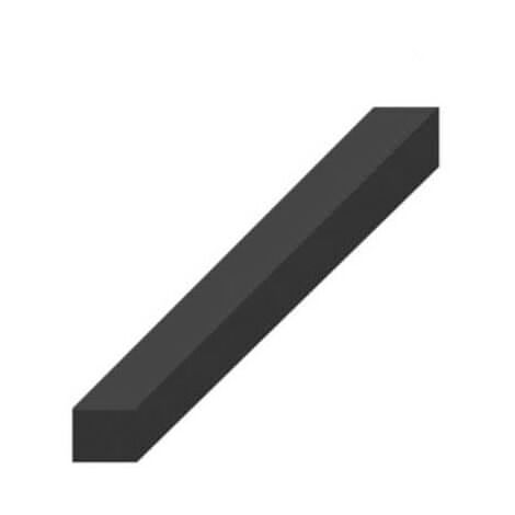 Bande caoutchouc spongieux epdm croûté 4 faces noir 30x25mm longueur 1m