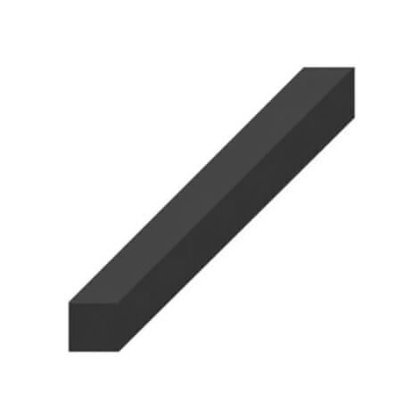 Bande caoutchouc spongieux epdm croûté 4 faces noir 30x30mm longueur 1m