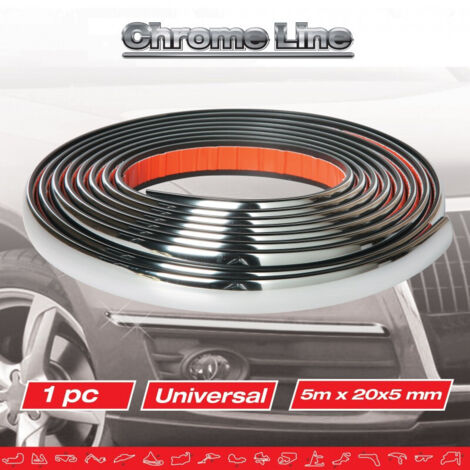 Bande Chromee souple autocollante 5mx20mm