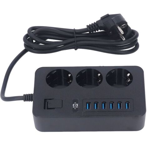 Bande d'Alimentation USB Multifonctionnelle Retardateur de Flamme Bande d'Alimentation Intelligente 110- pour Maison Garage