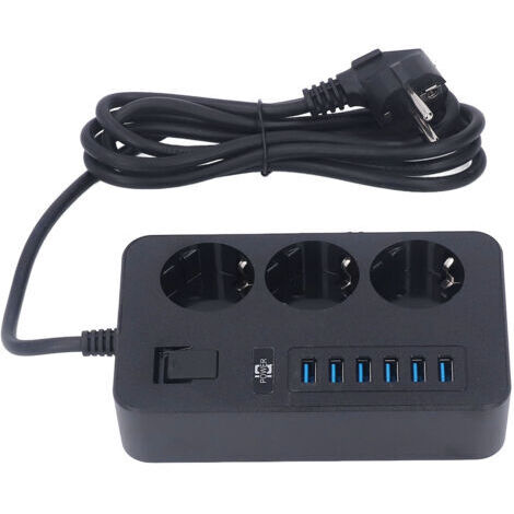 Bande d'Alimentation USB Multifonctionnelle Retardateur de Flamme Bande d'Alimentation Intelligente 110- pour Maison Garage--