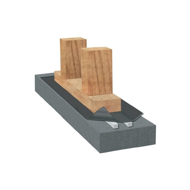 Bande d'arase avec 2 bandes d'étanchéité fondalisse protect - 24 m x 365 mm Salola