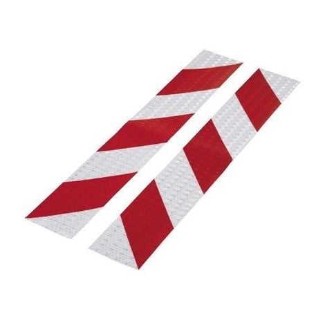BANDE D'AVERTISSEMENT TOOLCRAFT 1564046 ROUGE, ARGENT (L X L) 400 MM X 60 MM 1 SET