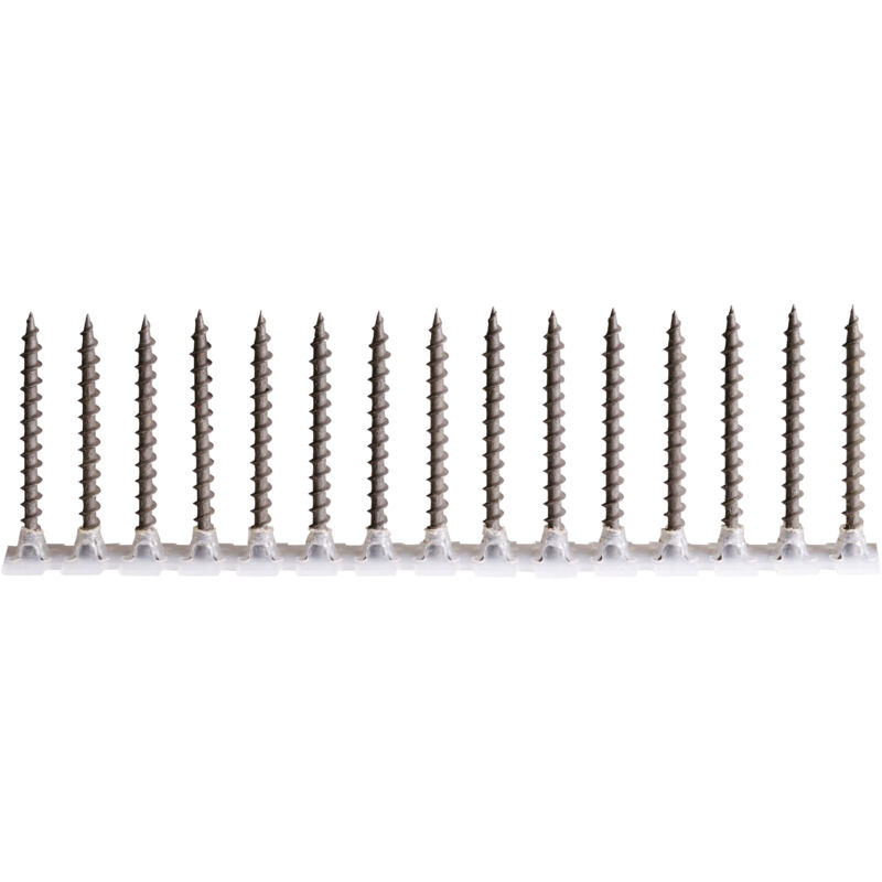 Boite de 1000 vis plaques de plâtre sur bande tête trompette noir acier phosphaté ptcb Ø3,5x25mm