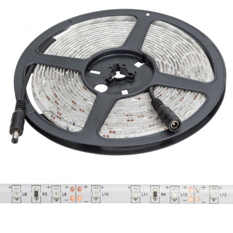 Bande de 300 LED 24W 1 200Lm CRI85 6000ºK SMD3528 12VDC IP65 x5M 40 000H [PL219002W] -Blanc