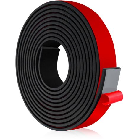 Bande de caoutchouc bande néoprène 3m×25mm×3mm joint plat caoutchouc antidérapant feuille neoprene pour joint DIY protection antichoc (adhésif)