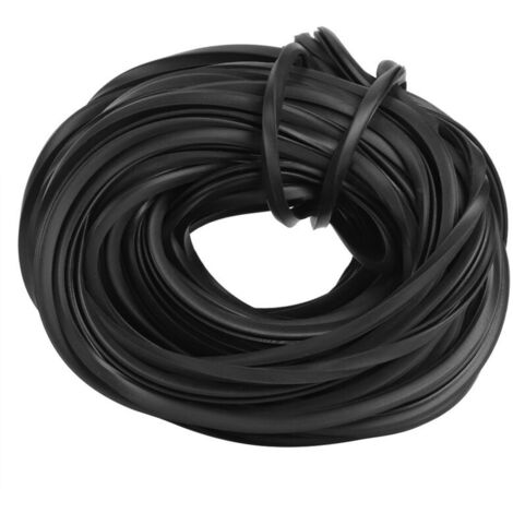 Bande de caoutchouc noire pour serre câble de ligne accessoires de serre fournitures pour scellage du verre 18m