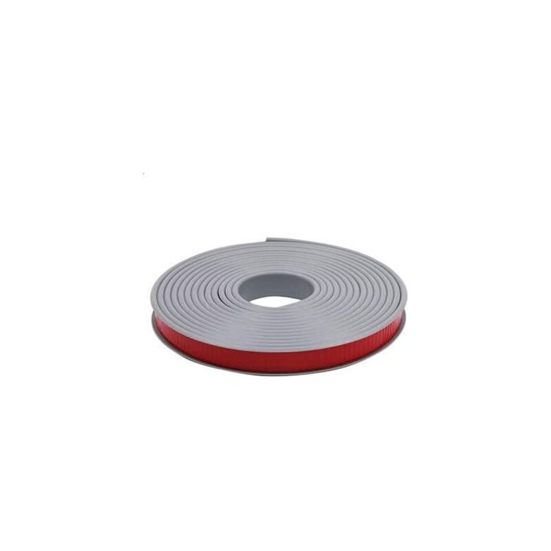Cyslmuk - Bande de chant adhésive en mélamine blanche 2M en forme de u (25 mm), sans repassage, pour comptoir, en chêne, placage bois tpe souple, gris