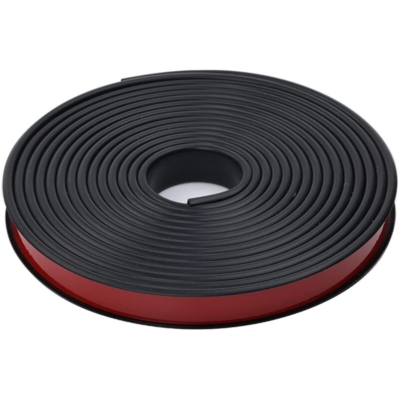 Cyslmuk - Bande de chant adhésive en mélamine blanche 2M en forme de u (25 mm), sans repassage, pour comptoir, en chêne, placage bois tpe souple, noir