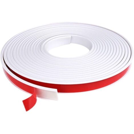 Bande de chant adhésive en mélamine blanche 2M en forme de U (25 mm), sans repassage, pour comptoir, en chêne, placage bois TPE souple, pour meubles, blanc
