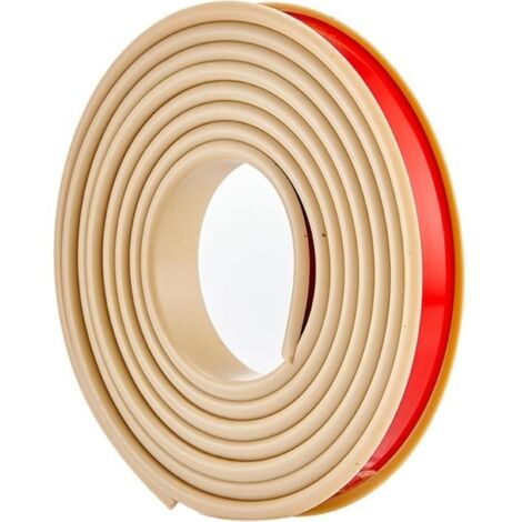 Bande de Chant En U de 5 M de Long Bande de Chant Auto-Adhésive En Tpe Souple Beige/Width:9Mm
