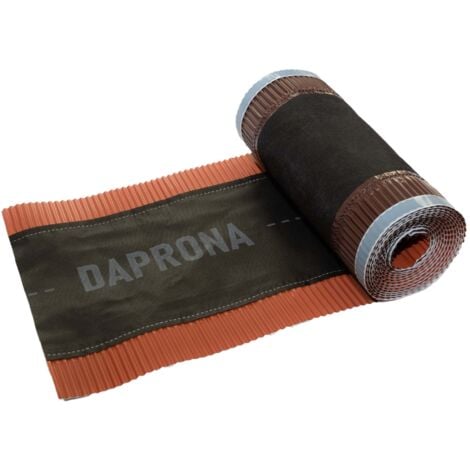 Bande de faîtage DAPRONA en aluminium 5m, rouleau de faîtage, bande d'arêtier, faîtière roulante, étanchéité de toit, bande d'aération de toit - 1 rouleau, 330mm